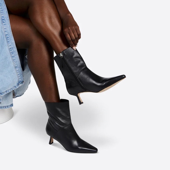 INTENTIONALLY BLANK SISSY ANKLE BOOT - BLACK - Picture 1 of 10